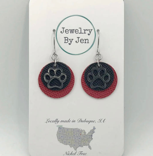 Paw Charm: Black & Red