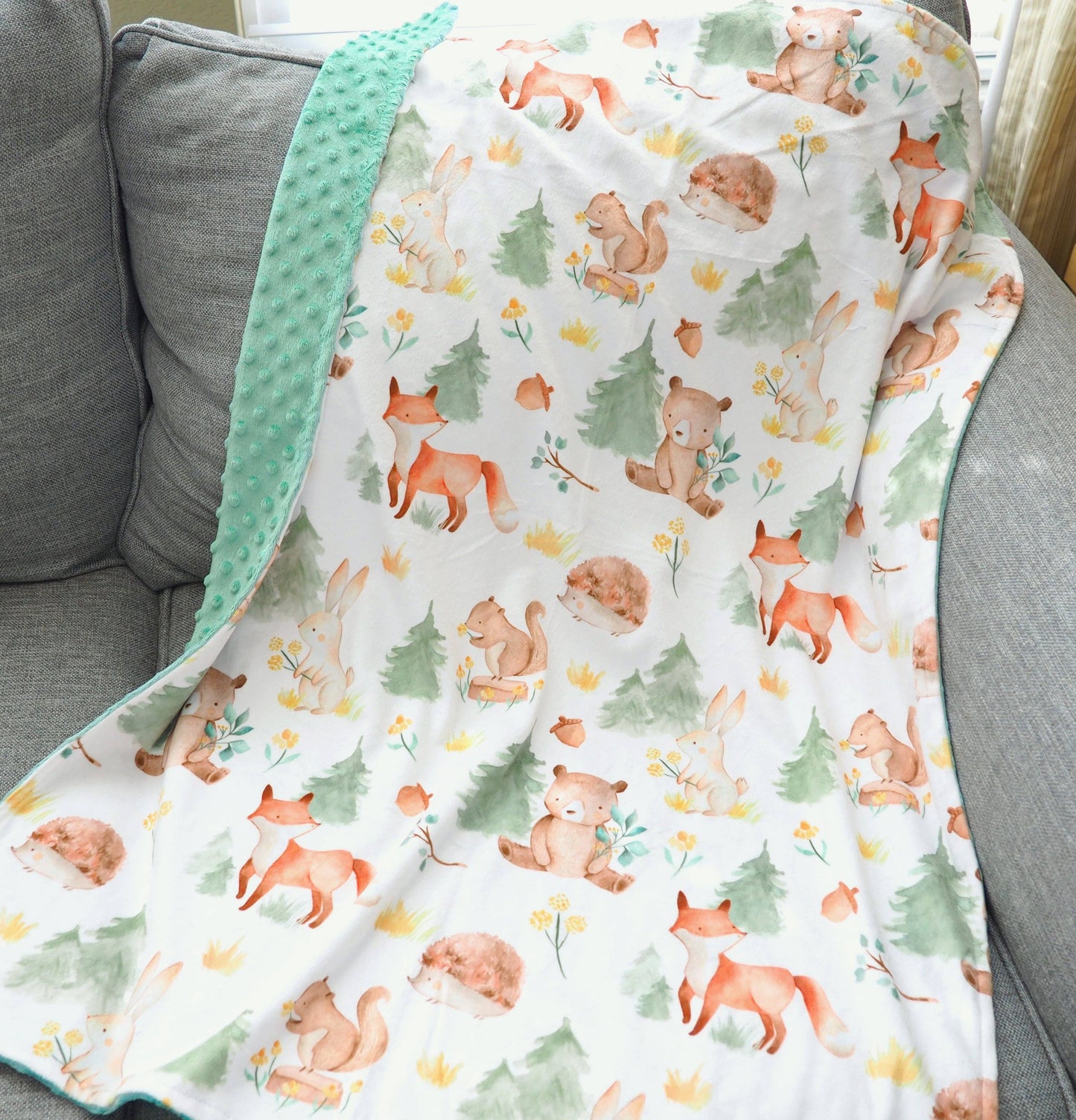 Forest Friends- Baby & Toddler Minky Blanket