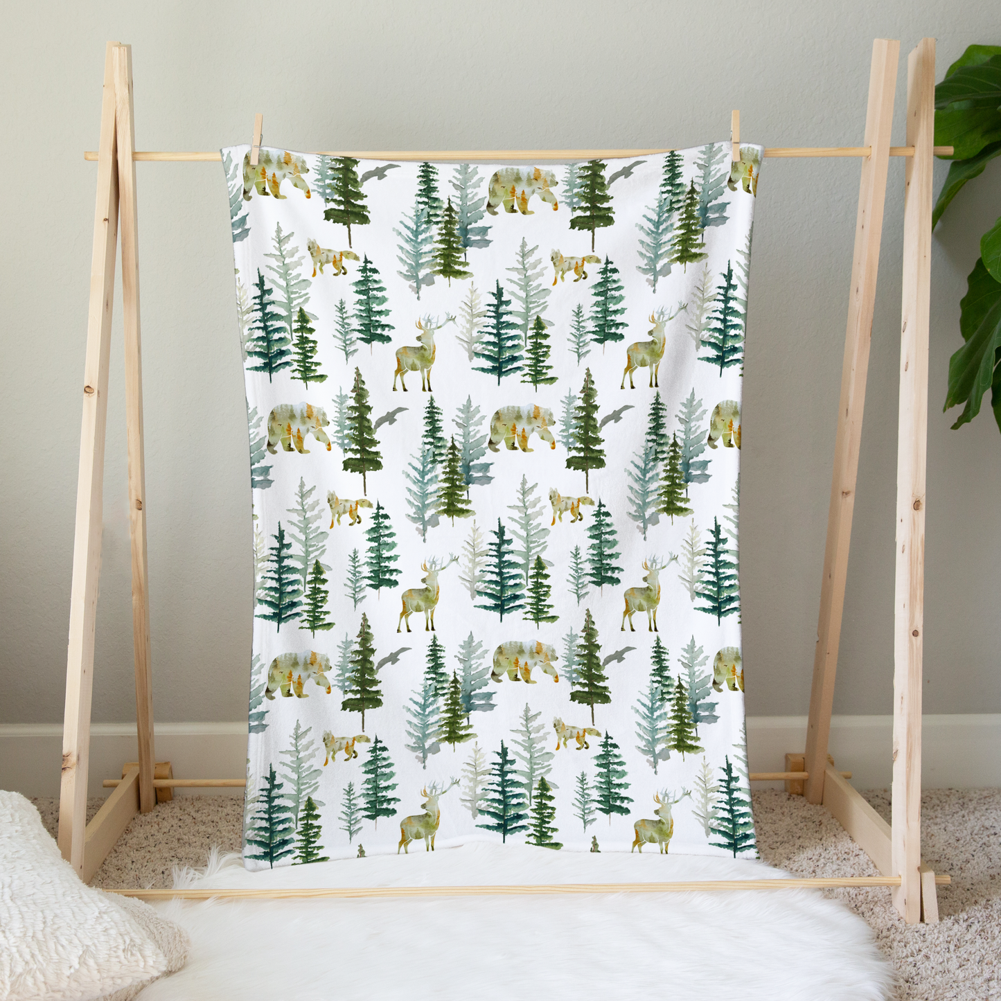 In The Woods- Baby & Toddler Minky Blanket