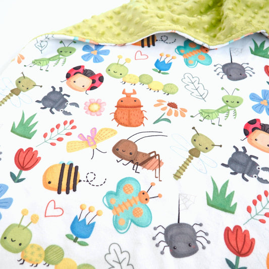 Bug Buddies- Baby & Toddler Minky Blanket