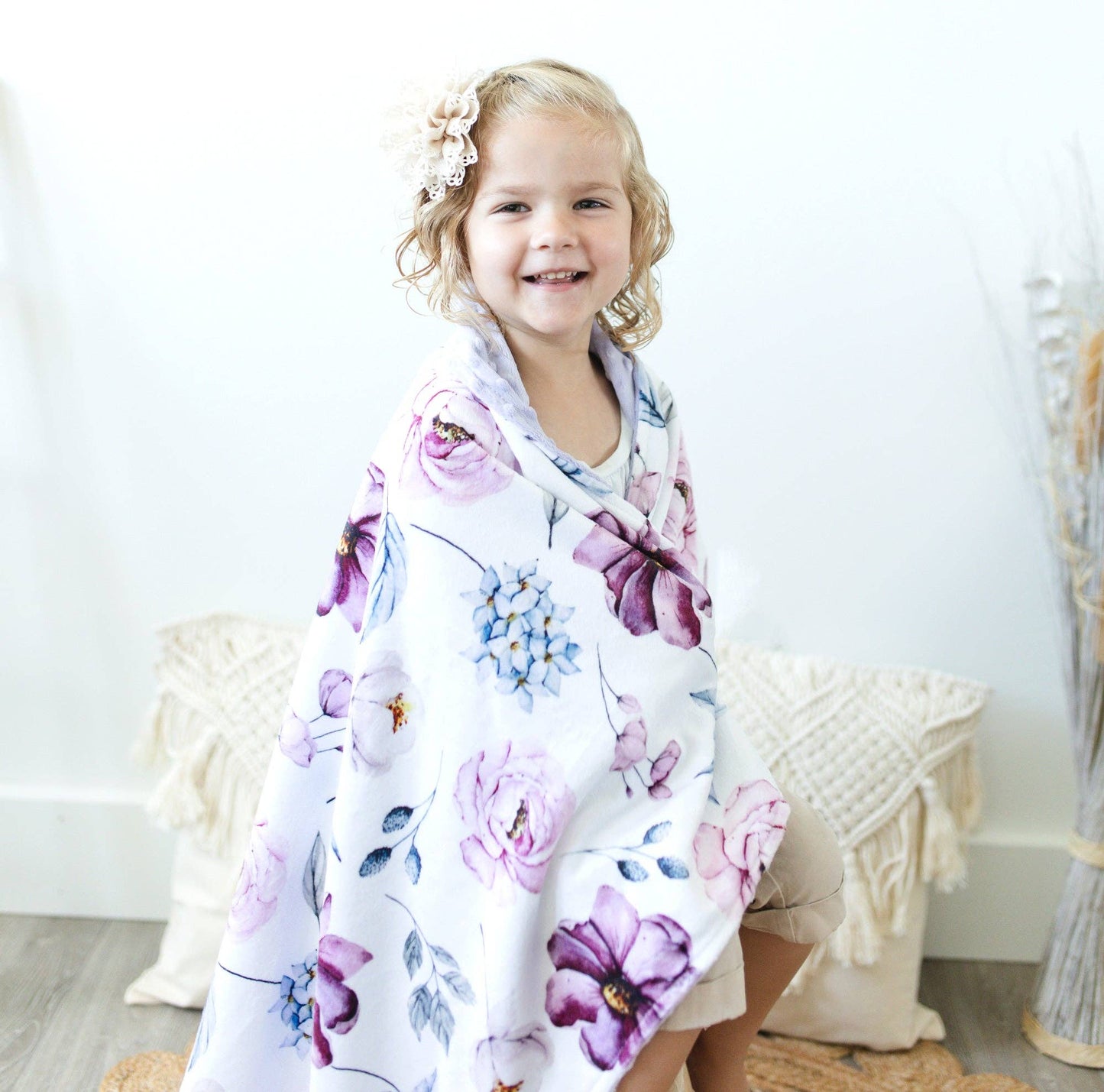 Vintage Floral- Baby & Toddler Minky Blanket