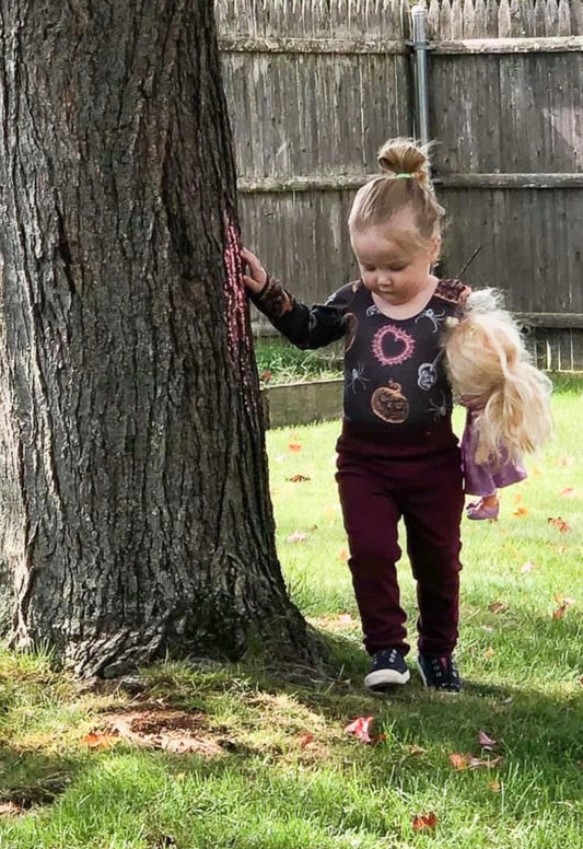 Halloween long sleeve leotard