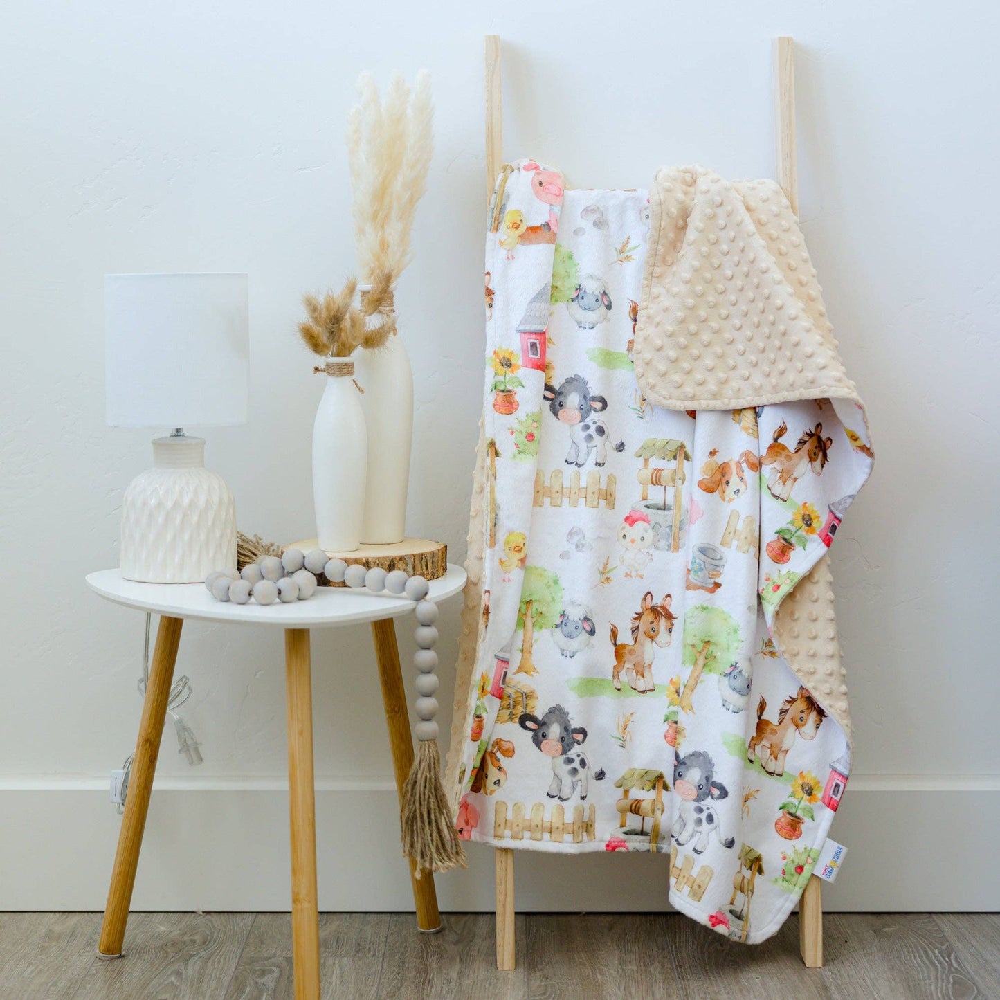 Farm Animals- Baby & Toddler Minky Blanket