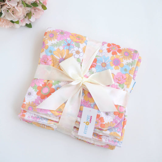 Retro Floral- Baby & Toddler Minky Blanket