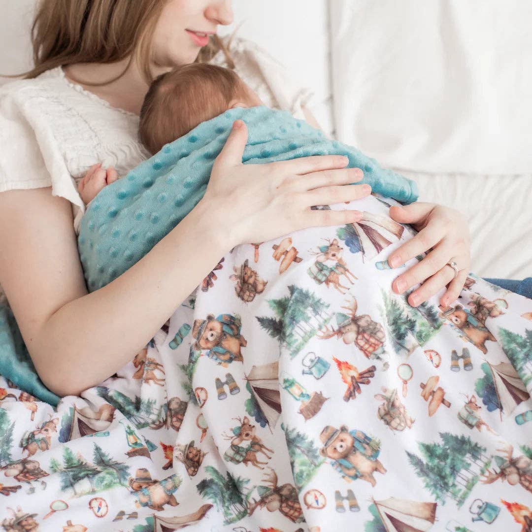 Let's Go Camping- Baby & Toddler Minky Blanket