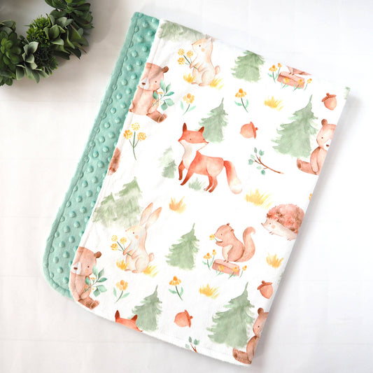 Forest Friends- Baby & Toddler Minky Blanket