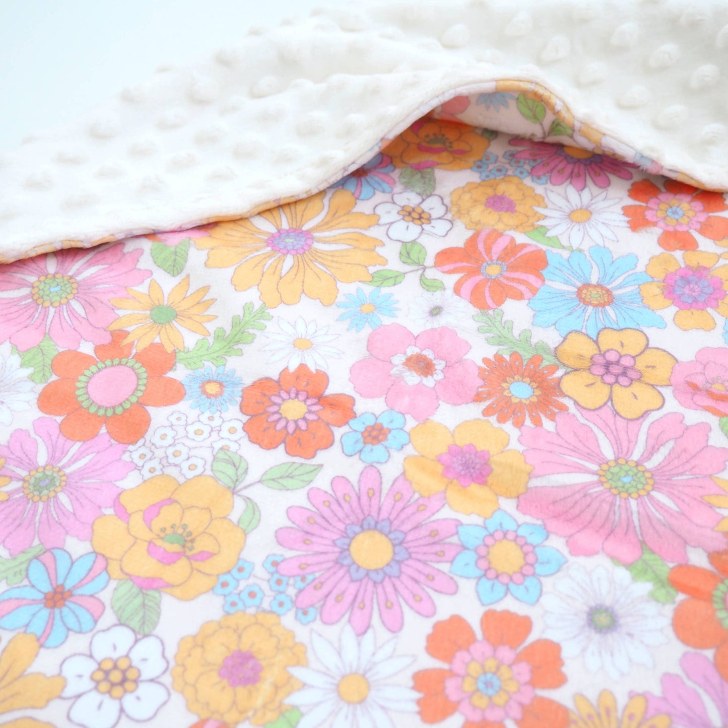 Retro Floral- Baby & Toddler Minky Blanket