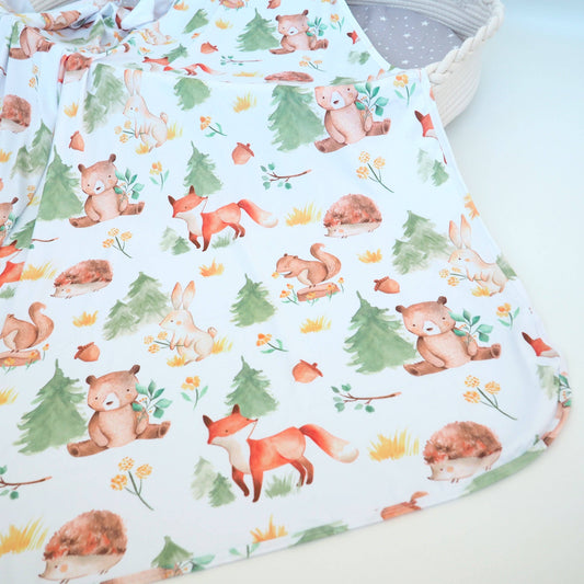 Buttery Soft and Stretchy Swaddle Blanket - Forest Friends