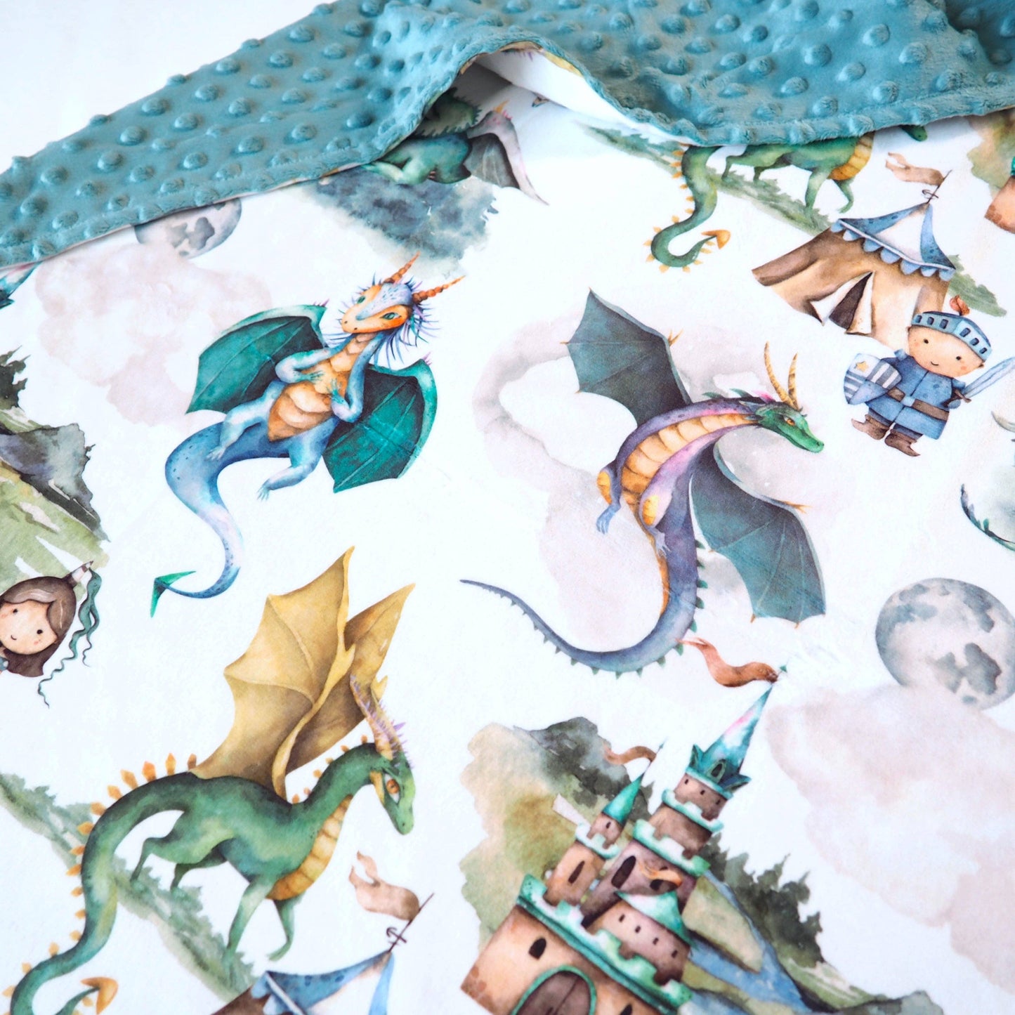 Dragons & Knights- Baby & Toddler Minky Blanket