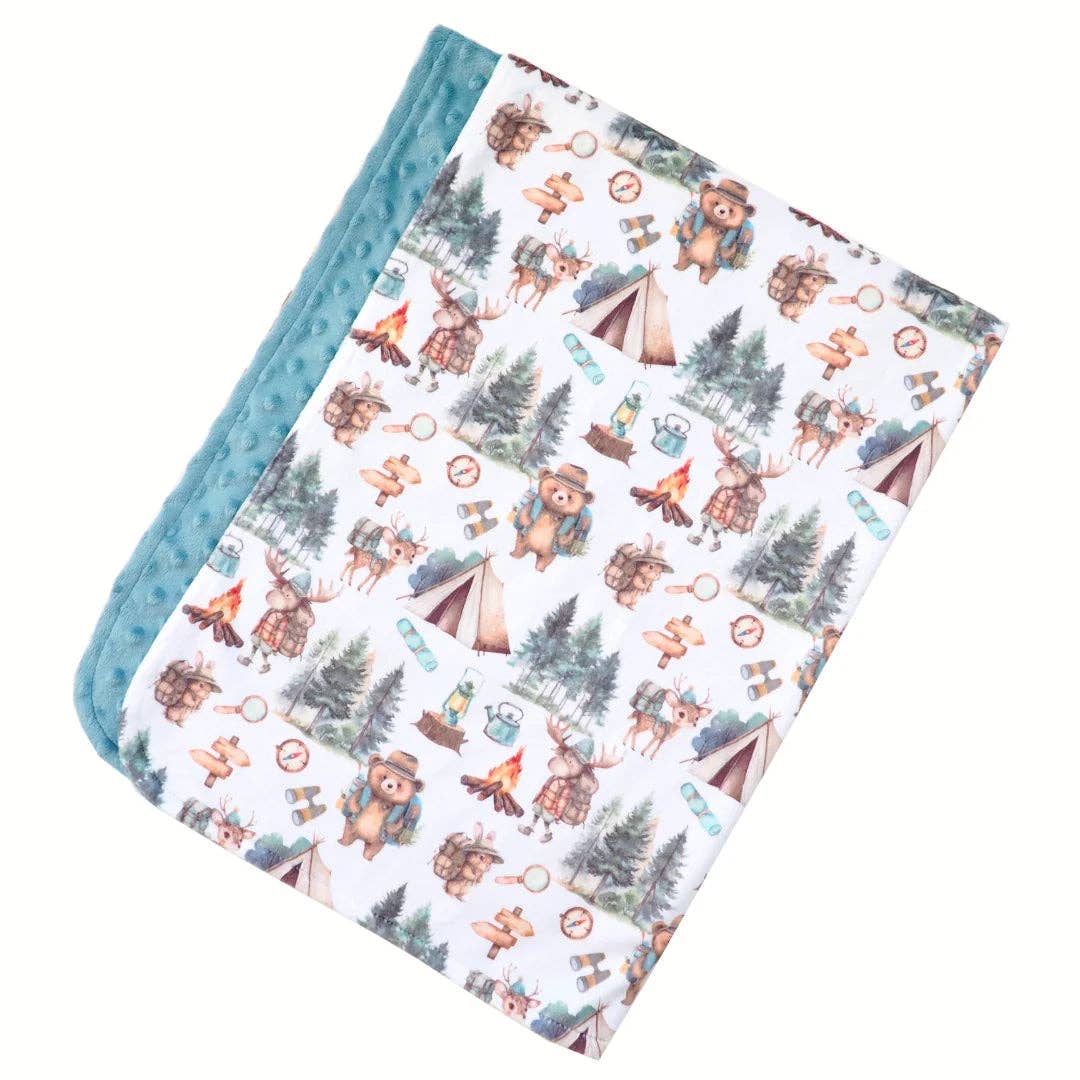 Let's Go Camping- Baby & Toddler Minky Blanket