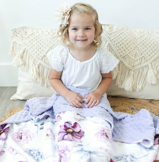 Vintage Floral- Baby & Toddler Minky Blanket
