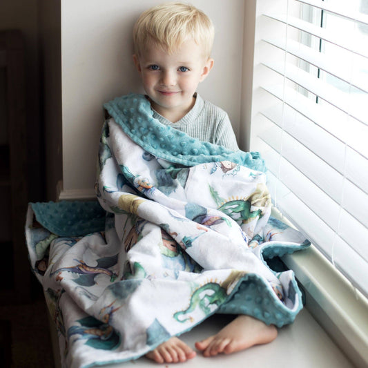 Dragons & Knights- Baby & Toddler Minky Blanket