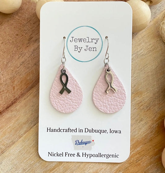 Small Teardrop W/Awareness
Ribbon Charm: Pink