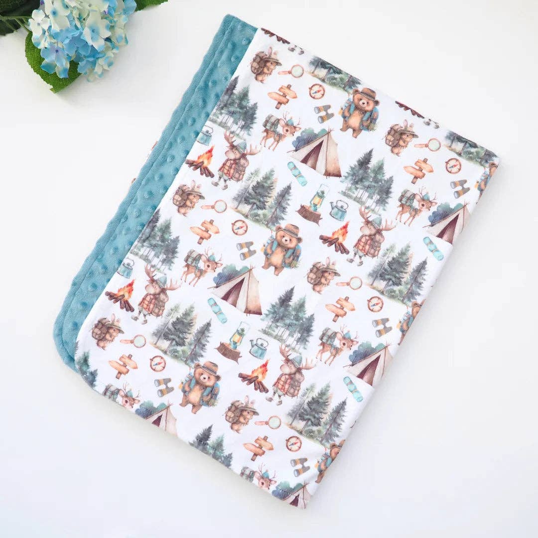 Let's Go Camping- Baby & Toddler Minky Blanket