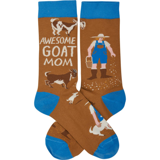 Awesome Goat Mom Socks