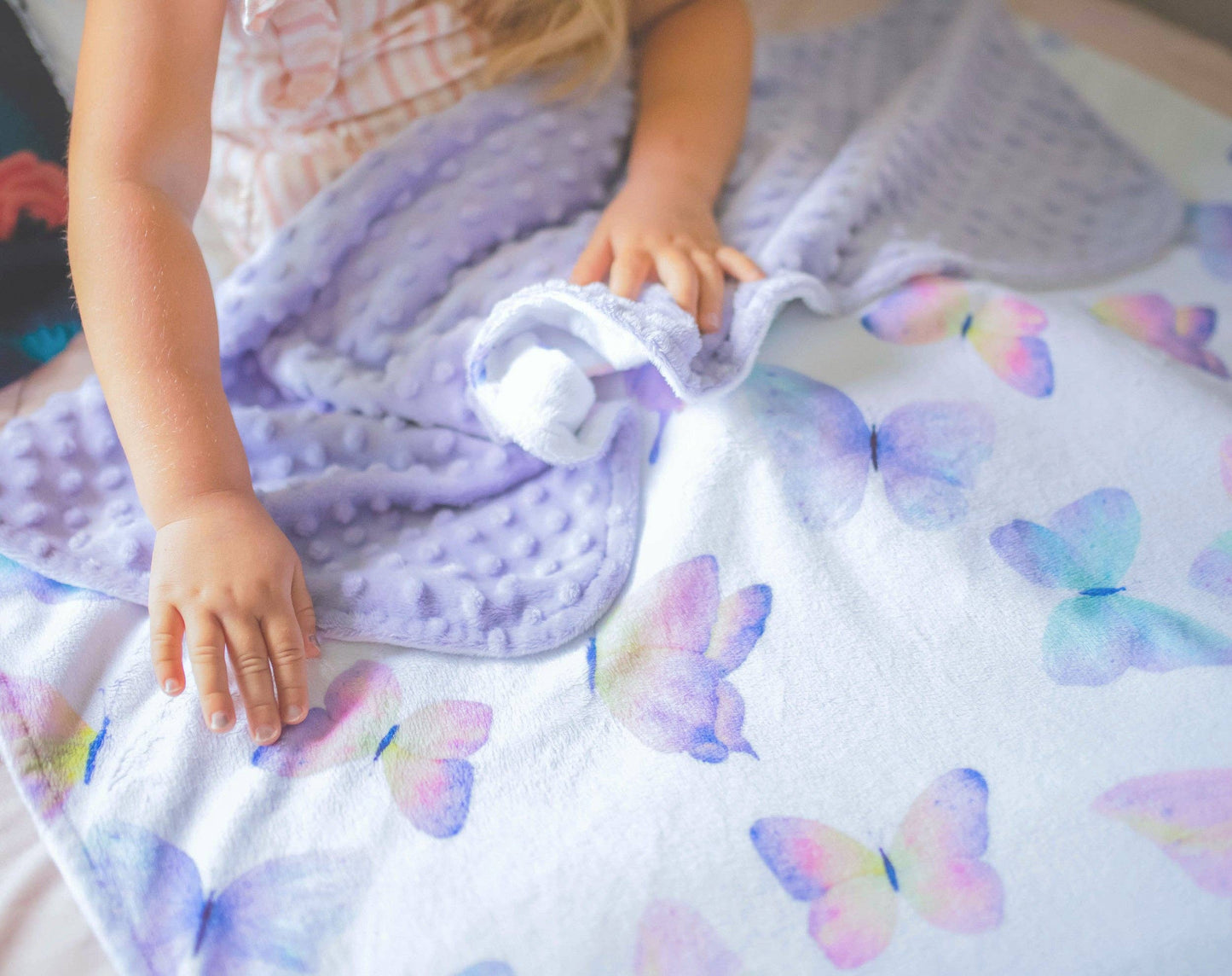 Butterfly- Baby & Toddler Minky Blanket