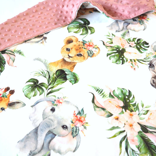 Africa Animals- Baby & Toddler Minky Blanket