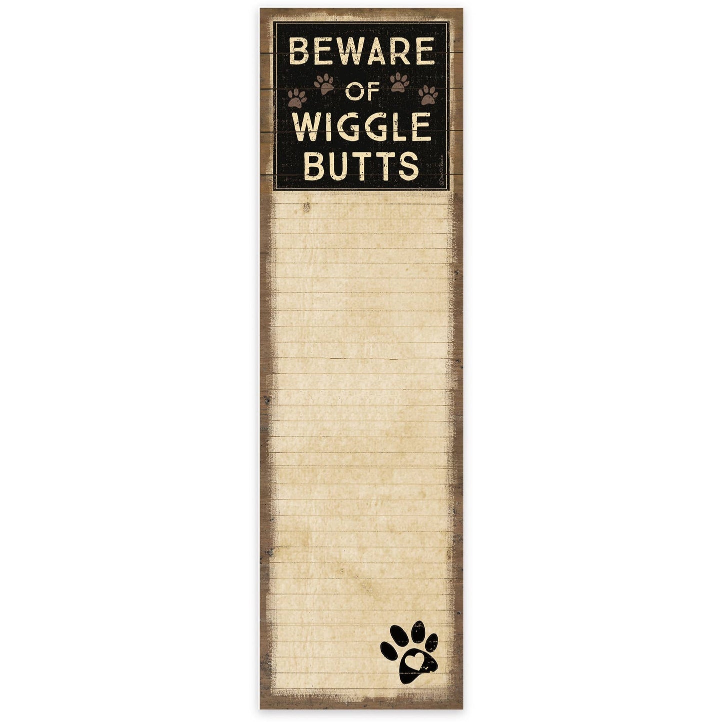 Beware Of Wigglebutts List Pad