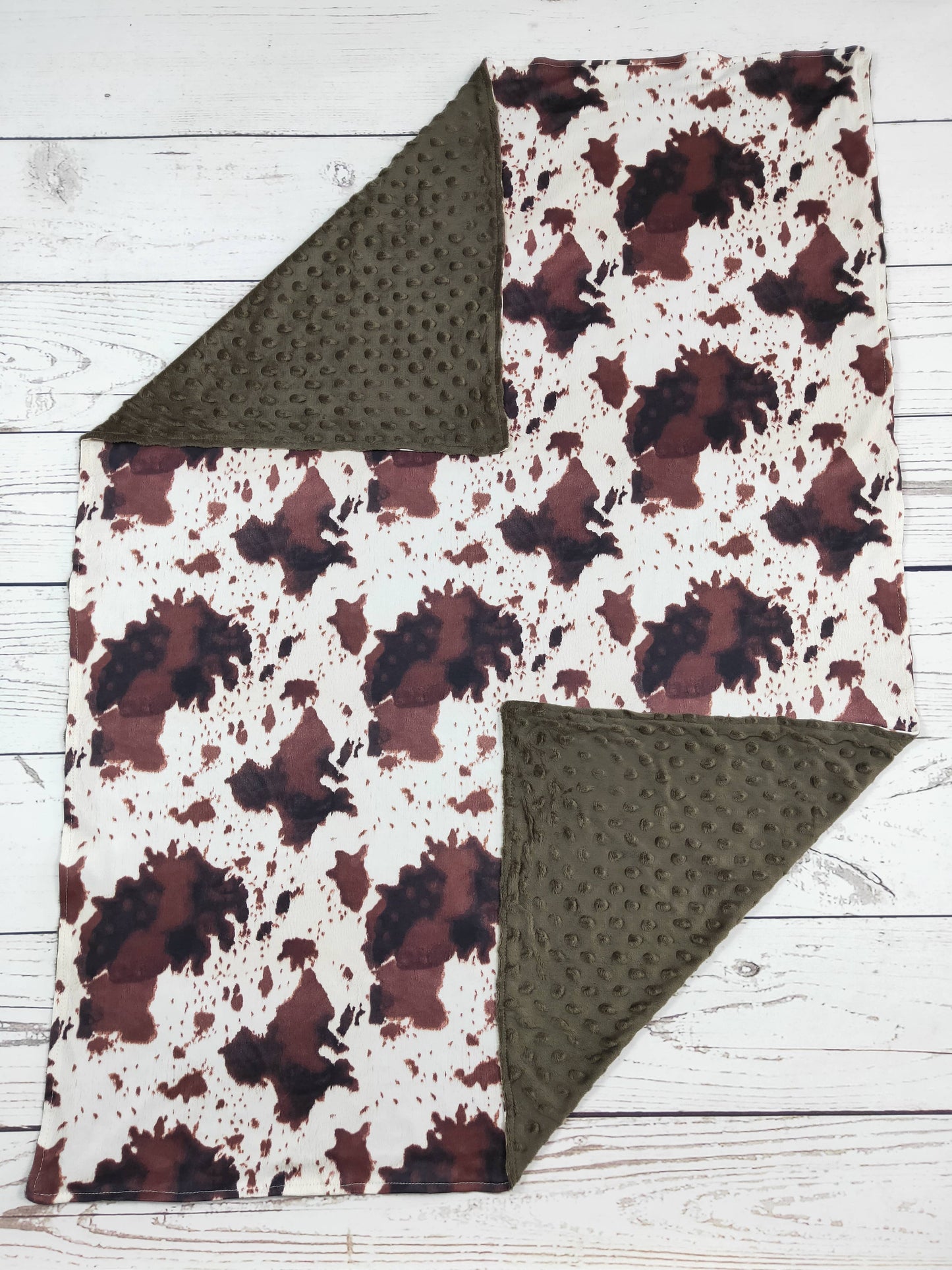 Cow Print Minky Lightweight Blankets