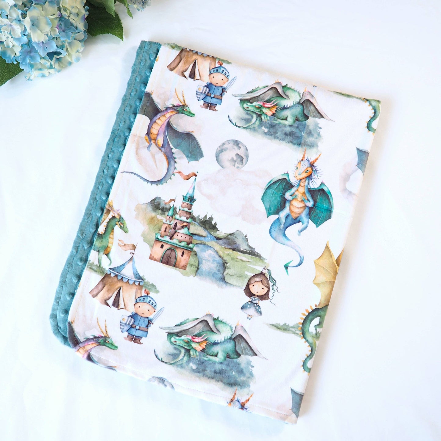 Dragons & Knights- Baby & Toddler Minky Blanket