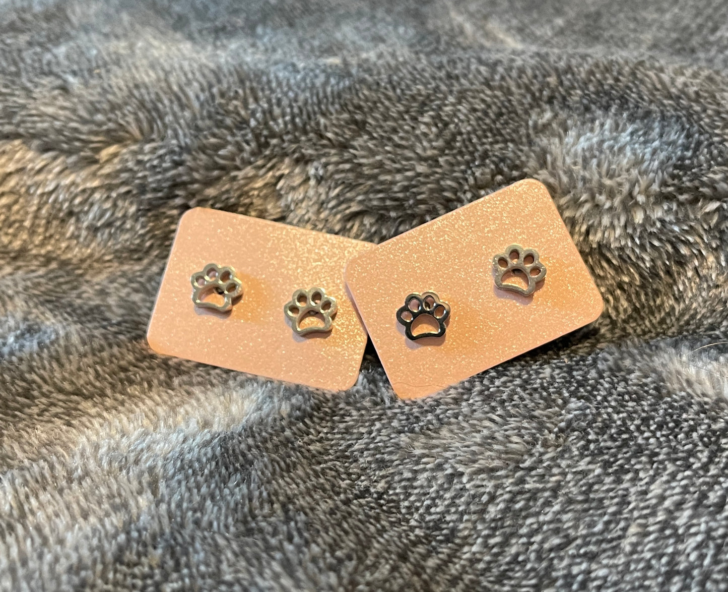 Stainless Steel Paw
Print Stud Earrings
(8mm)