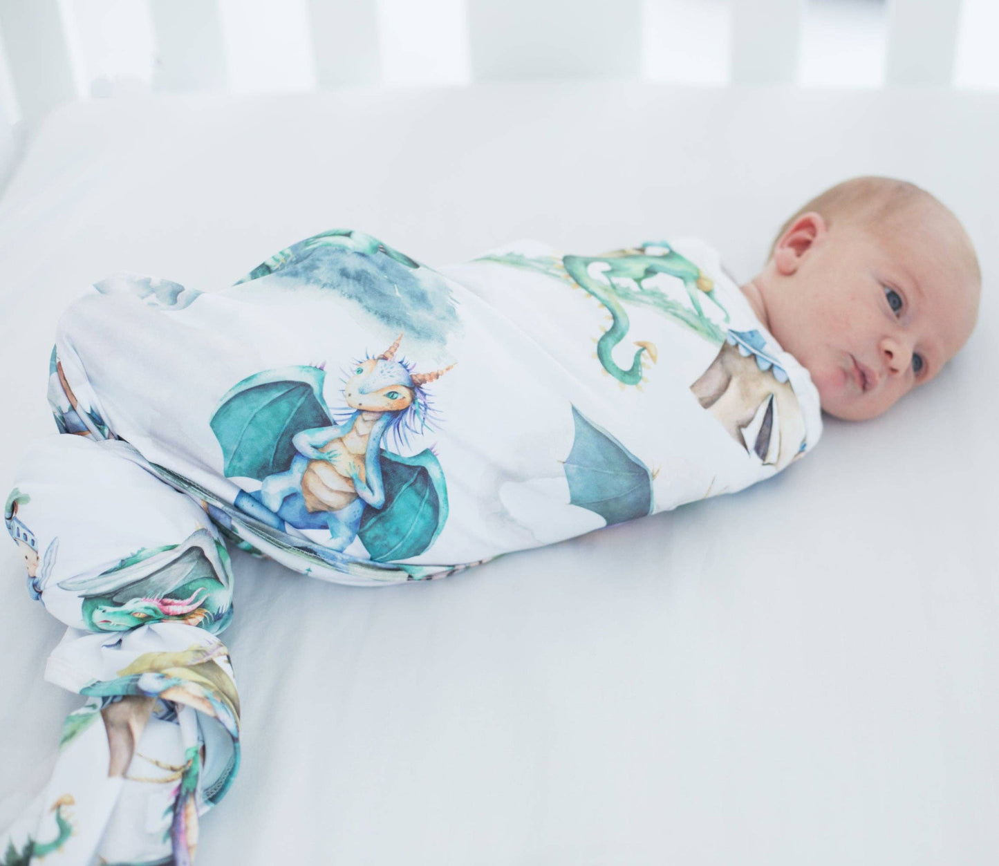 Buttery Soft and Stretchy Swaddle Blanket - Dragons & Knight