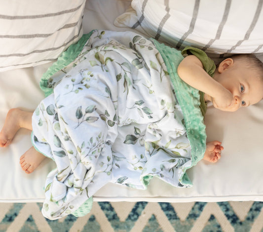 Eucalyptus Greenery- Baby & Toddler Minky Blanket