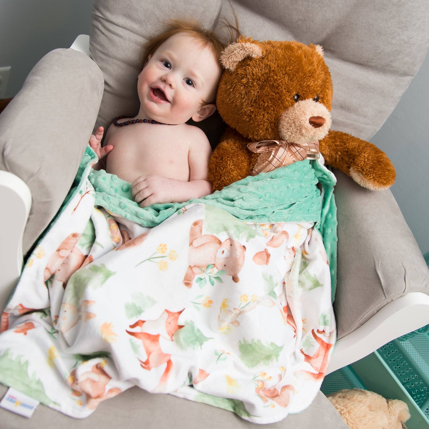 Forest Friends- Baby & Toddler Minky Blanket