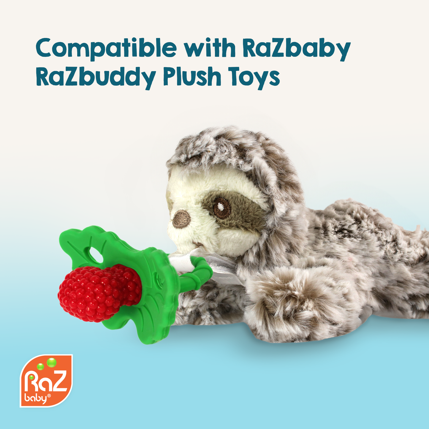 RaZberry Silicone Teether - Cookies and Cream