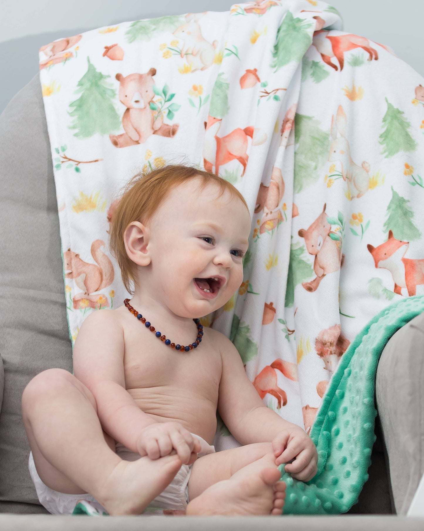 Forest Friends- Baby & Toddler Minky Blanket