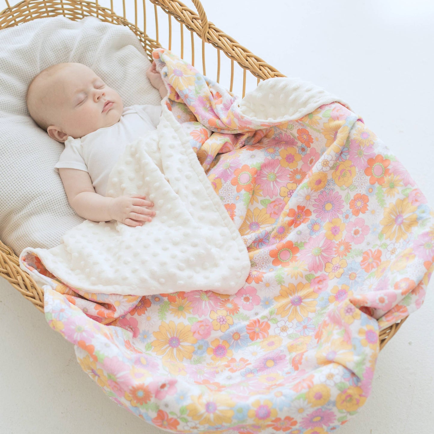 Retro Floral- Baby & Toddler Minky Blanket