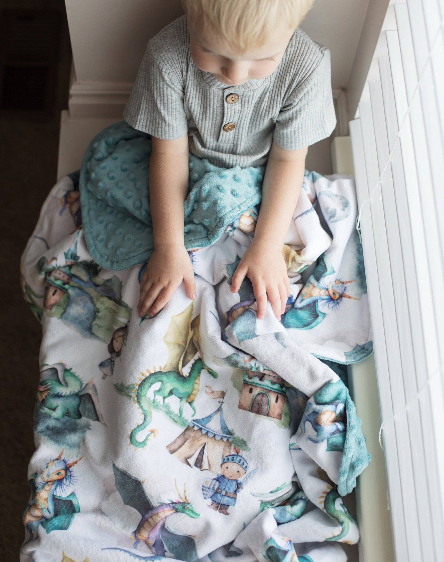 Dragons & Knights- Baby & Toddler Minky Blanket