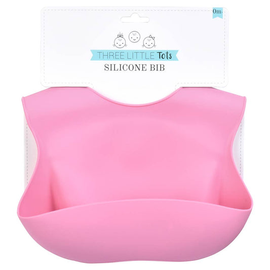 Rose Silicone Bib with Crumb Catcher