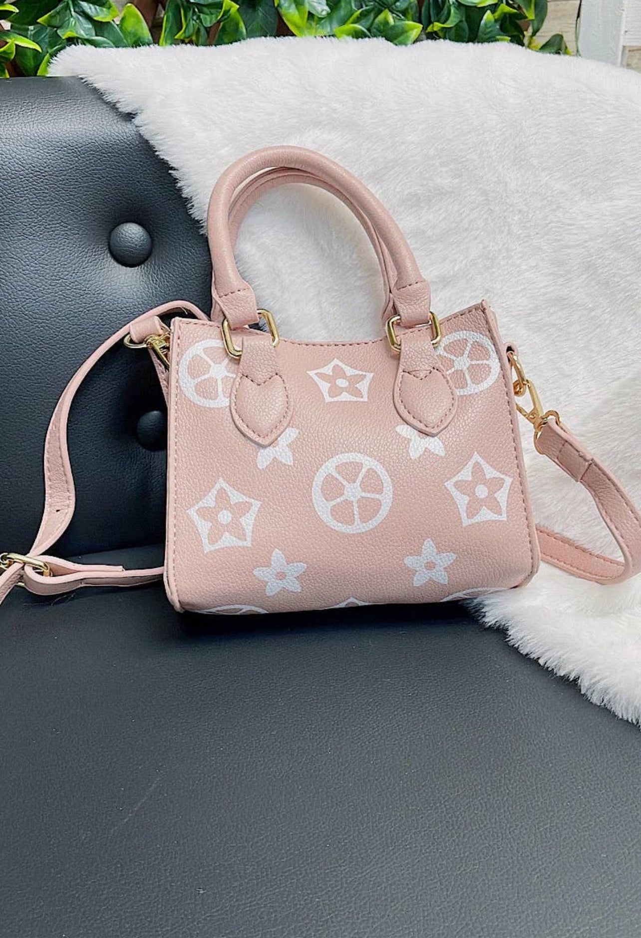 Star print mini tote bag