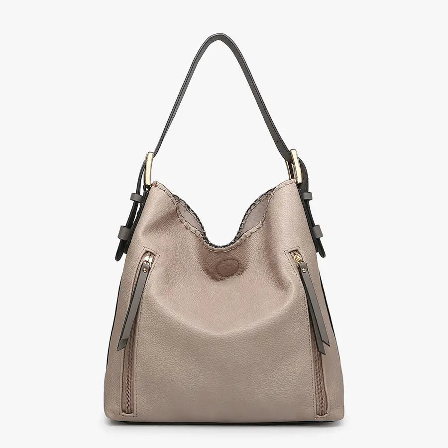 Alexa 2-in-1 Hobo Bag W/Dual Zip Compartments