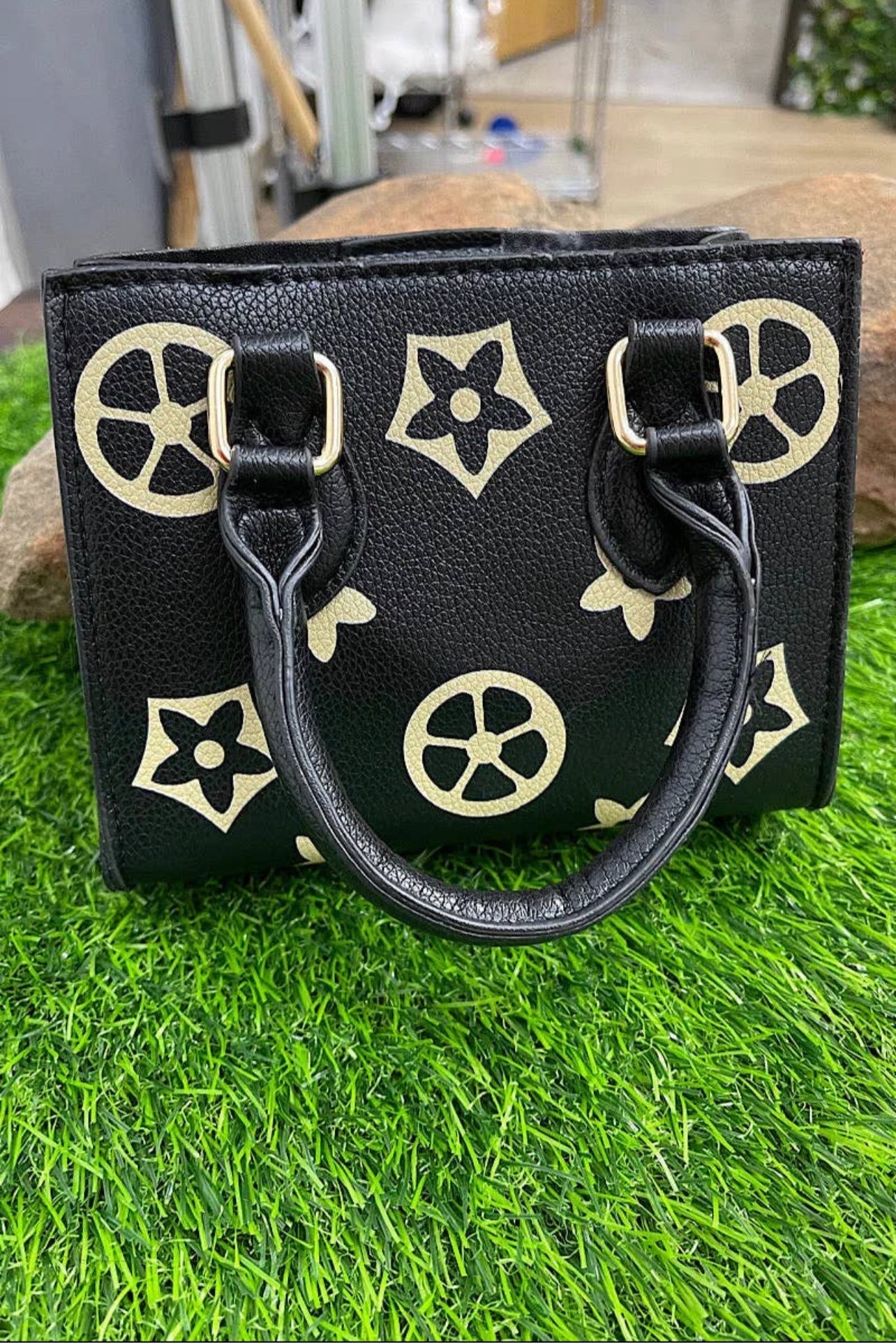 Star print mini tote bag