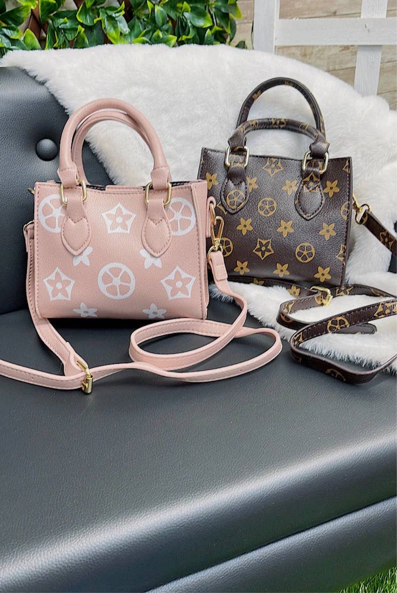 Star print mini tote bag