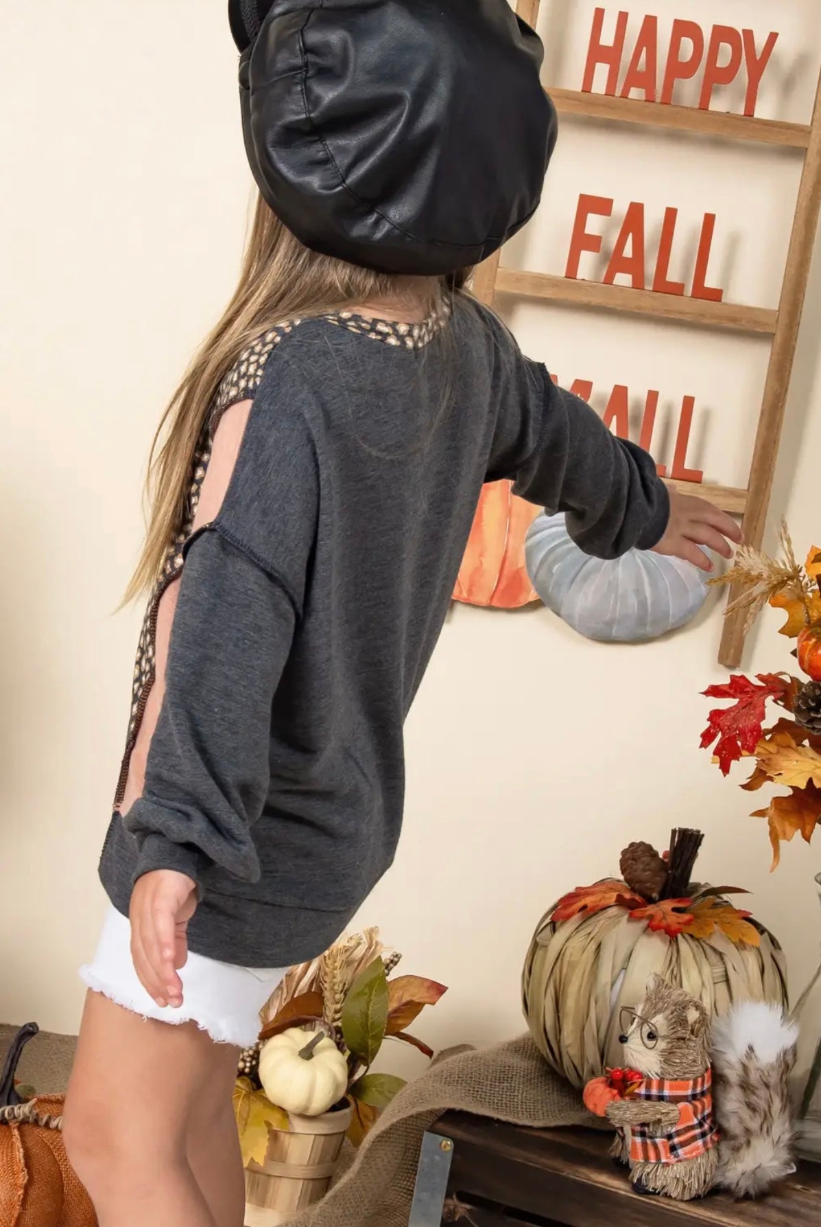 Kid’s LEOPARD COLORBLOCK TOP