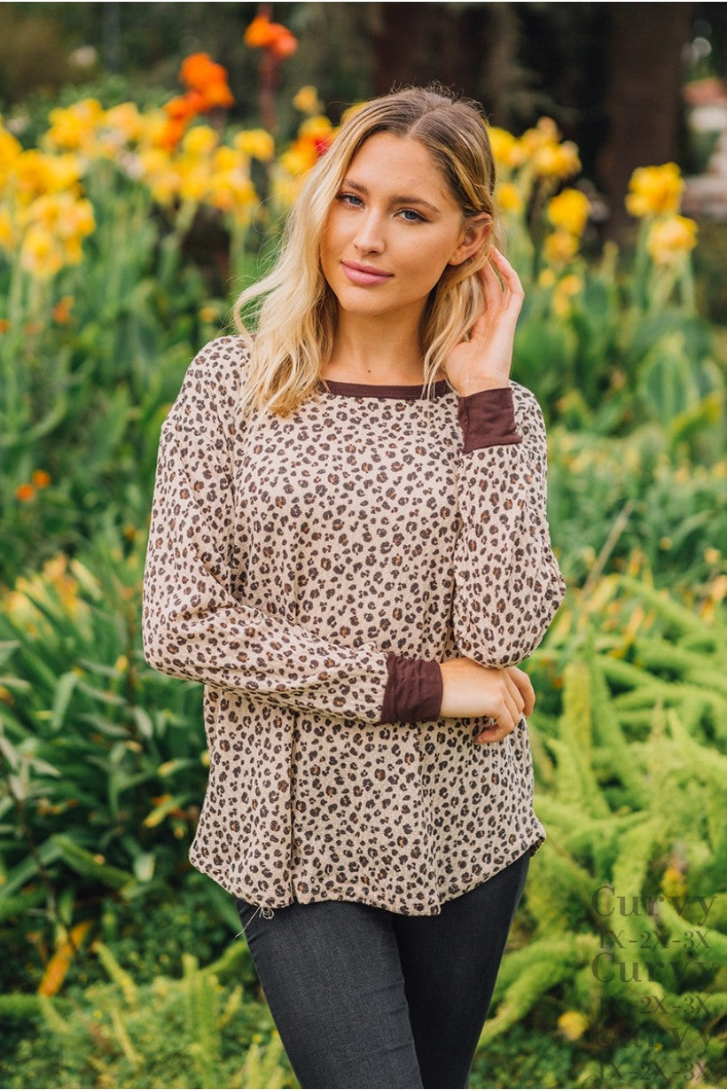 Animal print long sleeve- HoneyMe