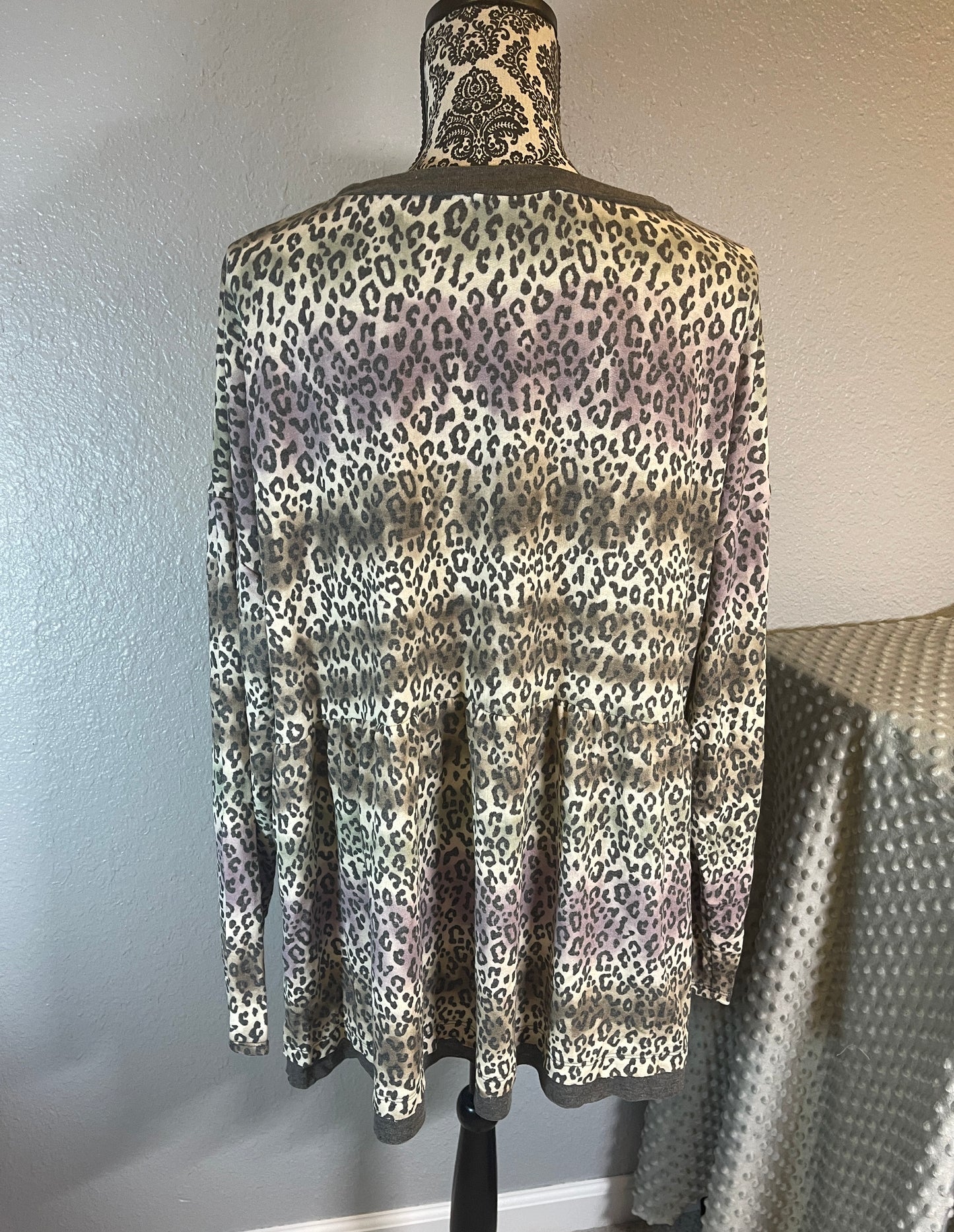 Tie Dye Animal Flounce Top