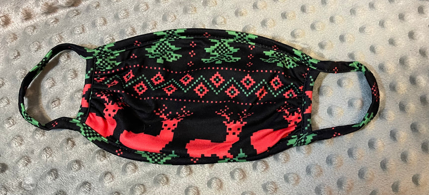Fair isle holiday mask