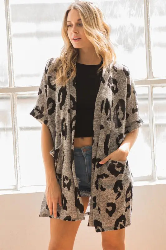 Fallin' Into The Jungle Leopard Cardigan- Lovely Melody