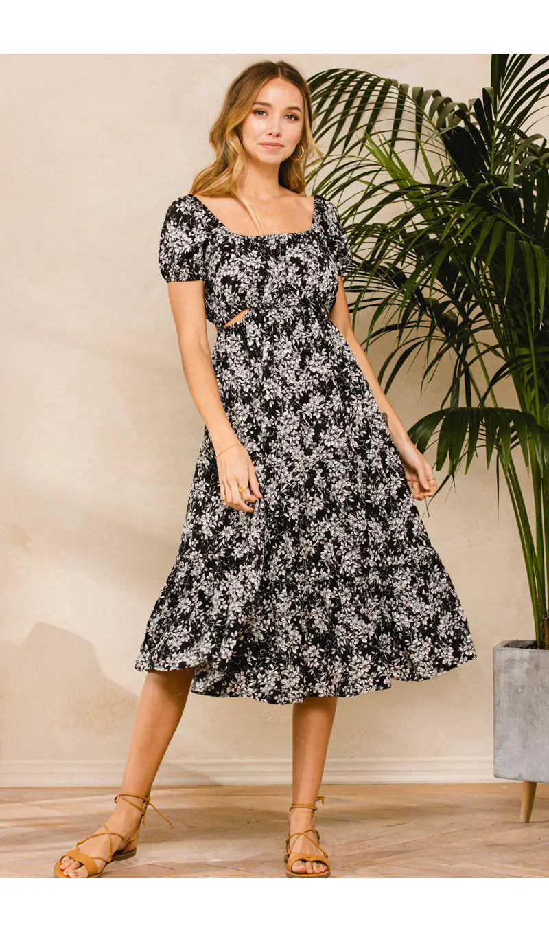 Open back floral dress- Time after time