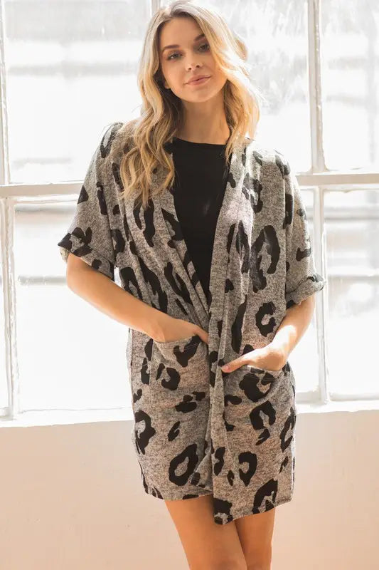Fallin' Into The Jungle Leopard Cardigan- Lovely Melody