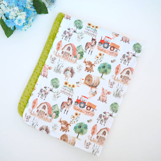 Farm Life- Baby & Toddler Minky Blanket