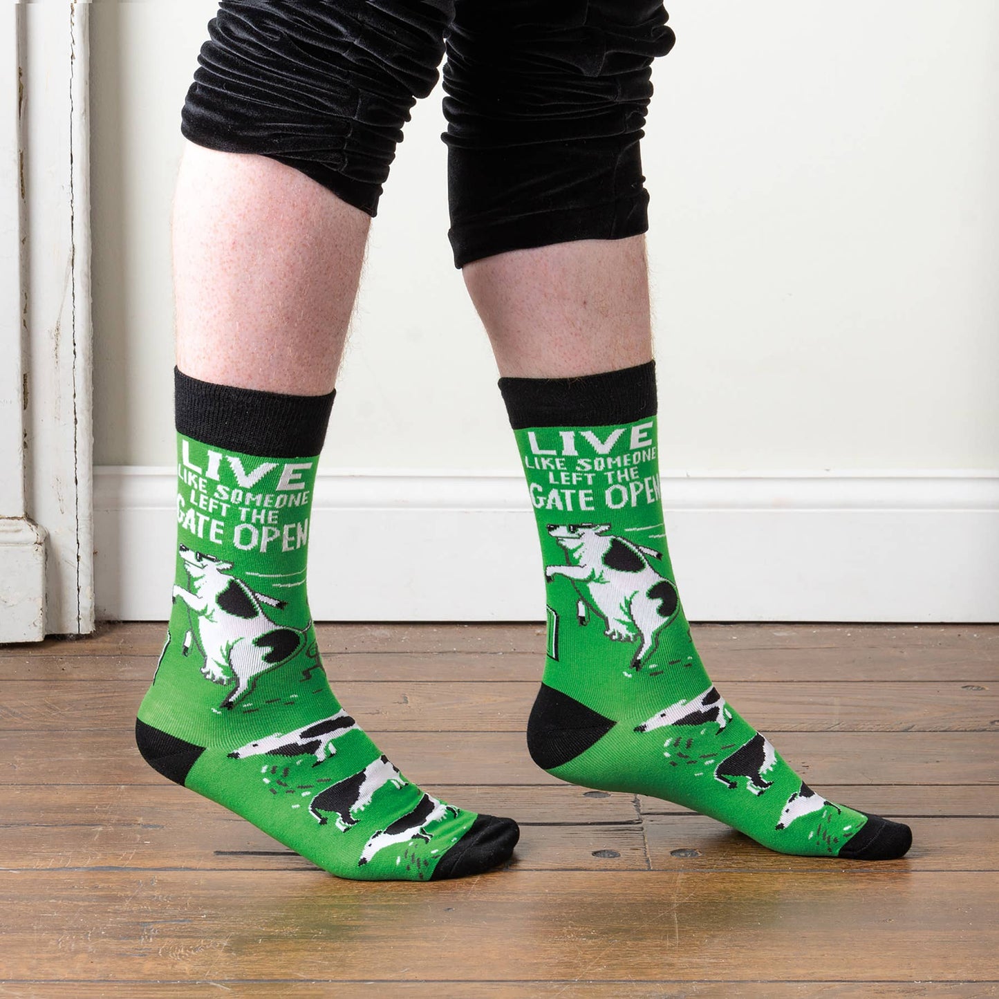 Live Like Someone Left The Gate Open Socks