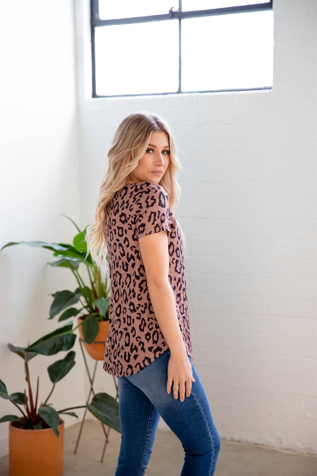 Criss Cross Leopard Remy Top