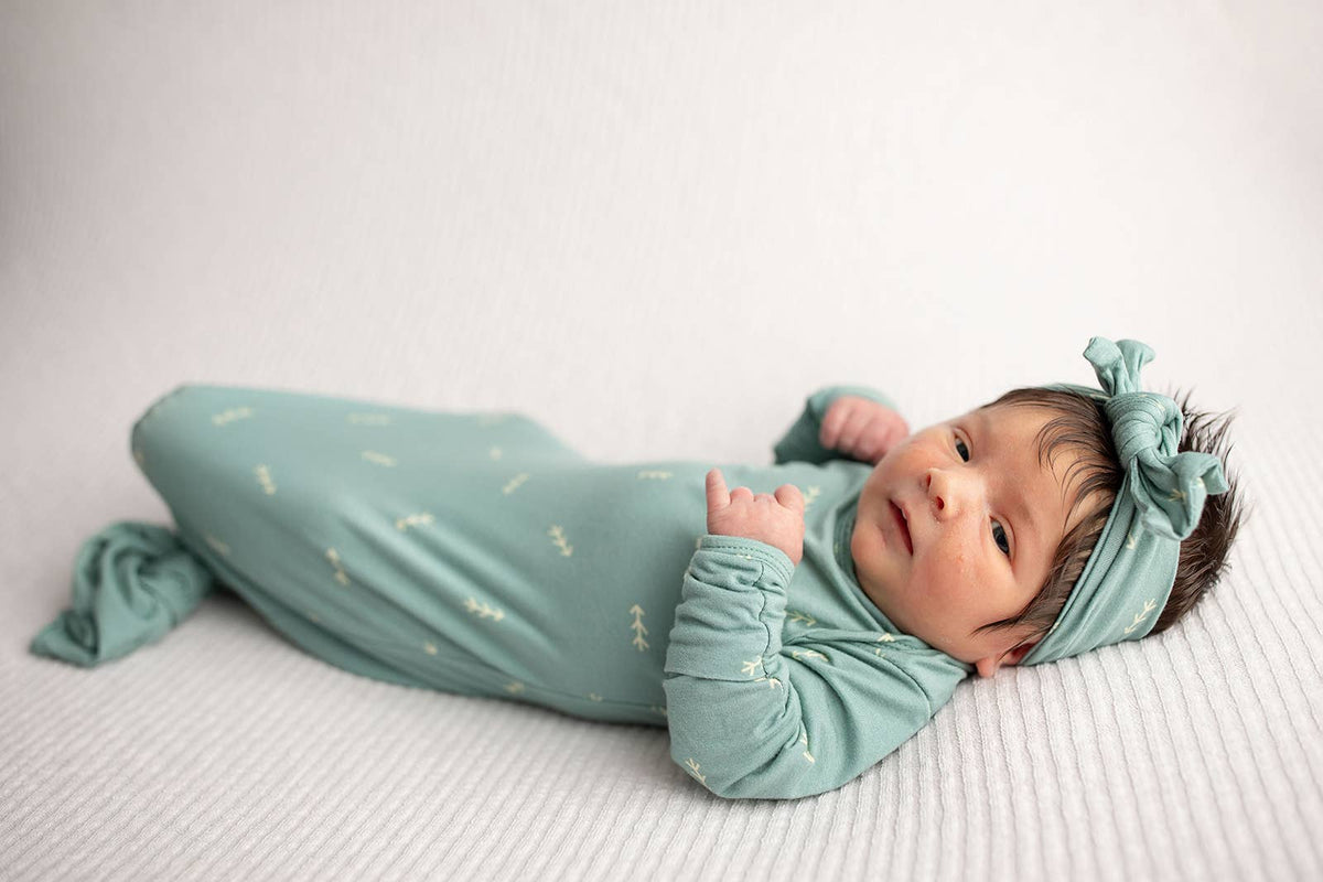 Arrow Print Knotted Baby Gown