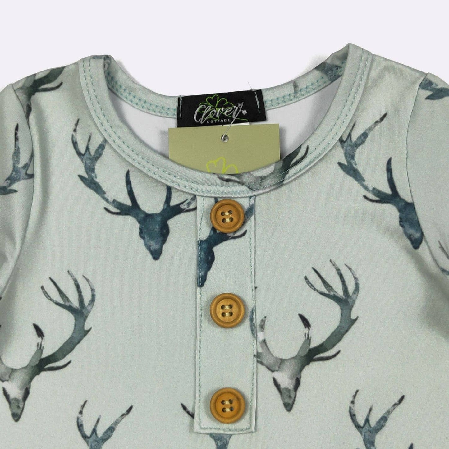 Sage Deer Baby Knotted Gown