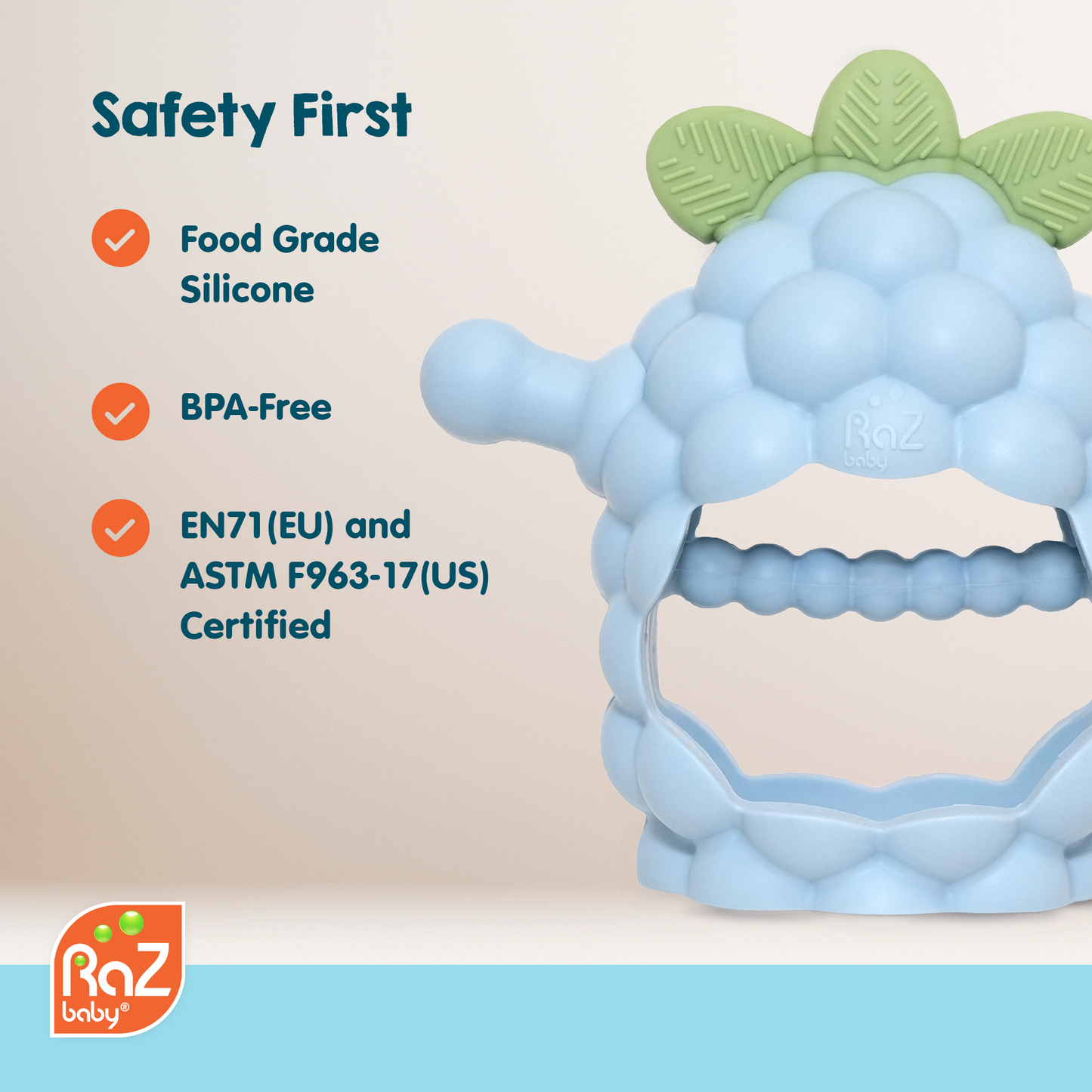 RaZberry Grip Teething Toy - Blue
